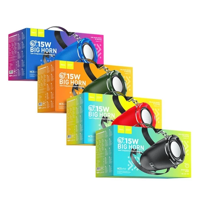 Bluetooth-колонка Hoco HC5 2×15W червона FM USB AUX TF