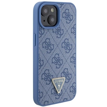 Etui Guess GUHCP15SP4TDSCPB для iPhone 15 6.1" niebieski/синій твердий чохол Crossbody 4G Металевий логотип