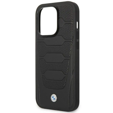 BMW BMHMP14X22RPSK Phone Case for Apple iPhone 14 Pro Max 6.7" black/black Leather Seats Pattern MagSafe