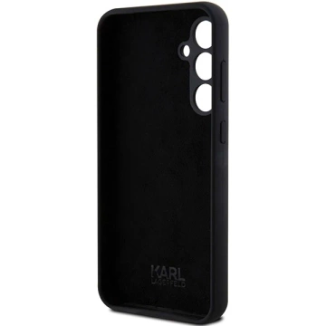 Pouzdro Karl Lagerfeld KLHCS23FEHMKNPK pro Samsung Galaxy S23 FE S711 černá/černá Silikonový Ikonik Metal Pin