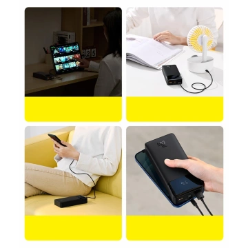 Повербанк зі швидкою зарядкою Baseus Bipow 10000mAh 20W white (Overseas Edition) USB-A - Micro USB кабель 0.25m білий (PPBD050502)
