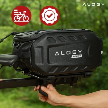 Brašna na tašku na kolo 2,5 l rám na řídítka rám na tašku obal na tašku 23,6 x 10,5 x 10 cm (S) Alogy Sport černá