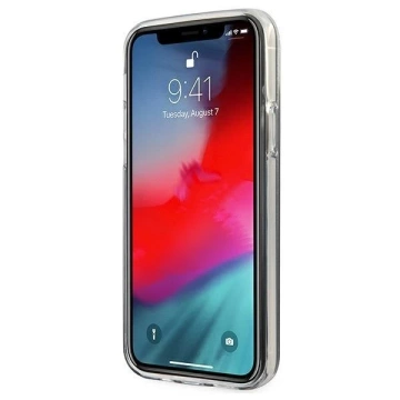 Guess GUHCP12LPCUGLSBL iPhone 12 Pro Max 6,7" niebieski/blaues Hardcase Glitter Gradient Script