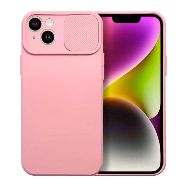 Pouzdro SLIDE pro IPHONE 14 Plus světle růžové