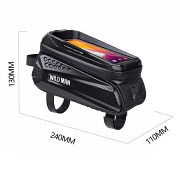 Koffer/Fahrradhalter WILDMAN MS77 Rahmentasche schwarz/schwarz