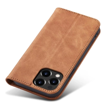 Magnet Fancy Case case for iPhone 13 Pro cover wallet for cards stand brown