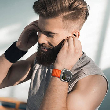 Спортивний ремінець Alogy для Apple Watch 4/5/6/7/8/SE/Ultra (42/44/45/49 мм) помаранчевий