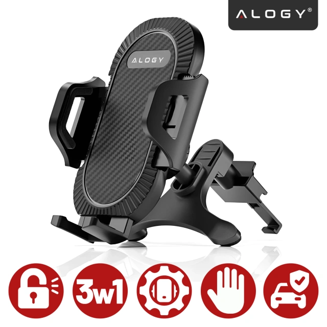 Alogy 3-in-1 car phone holder for the windshield, dashboard grille, cockpit Organizer