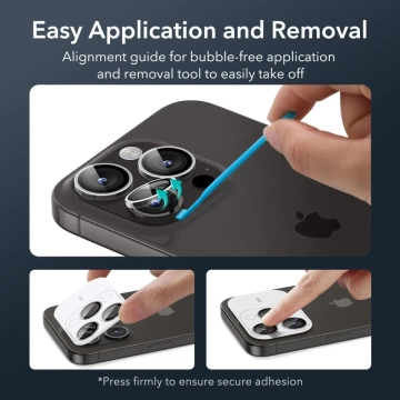 ESR Kameraobjektiv aus gehärtetem Glas für iPhone 15 Pro / 15 Pro Max, klar