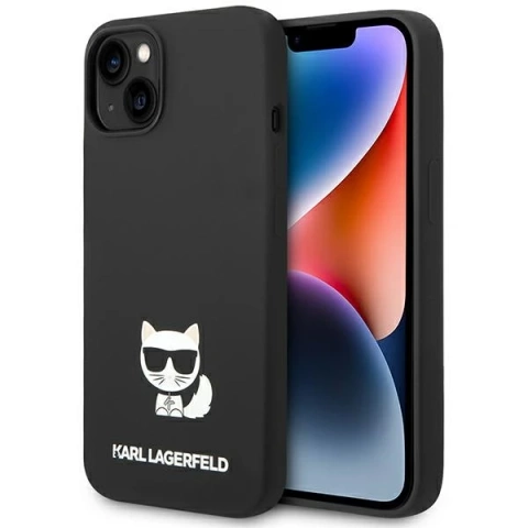 Etui Karl Lagerfeld KLHCP14MSLCTBK pro iPhone 14 Plus 6,7" pevný obal silikonové tělo Choupette