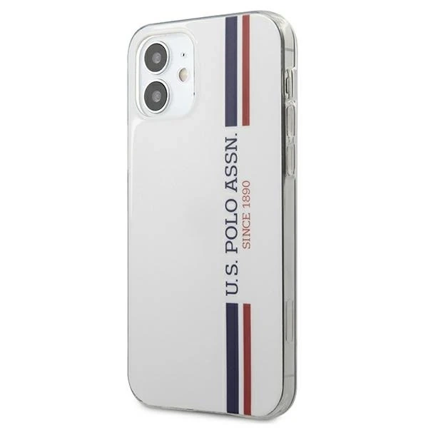 Puzdro na telefón US Polo Tricolor Collection iPhone 12 mini 5,4". biela/biela