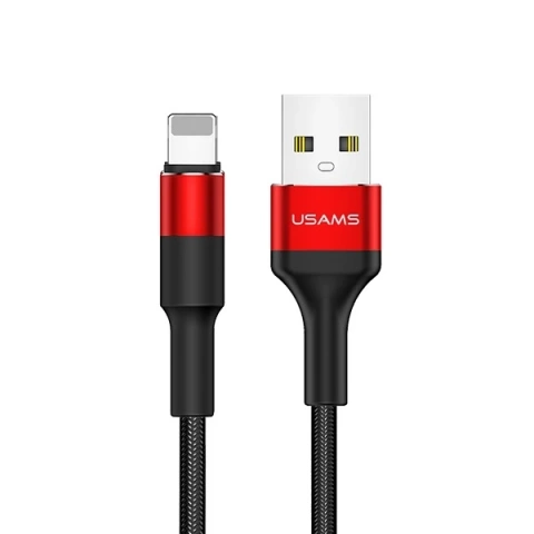 USAMS Pletený kabel U5 2A lightning red/red 1,2m SJ220IP02 (US-SJ220)