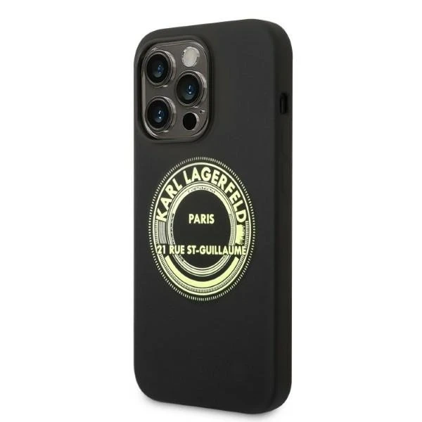 Захисний чохол для телефону Karl Lagerfeld KLHCP14LSRSGRCK для Apple iPhone 14 Pro 6.1" hardcase black/black Silicone RSG