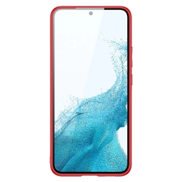 Dux Ducis Yolo elegant case cover made of ecological leather for Samsung Galaxy S22 (S22 Plus) red