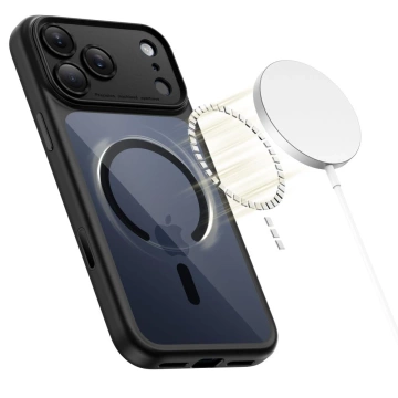 Etui Ochronne do iPhone 17 Pro Tech-Protect MagPeak MagSafe CC Black/Clear