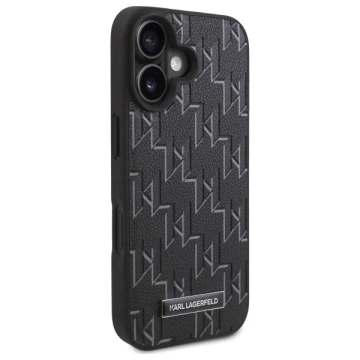 Karl Lagerfeld iPhone 16 Plus 6.7" Case Black Magsafe Hardcase Hot Stamp