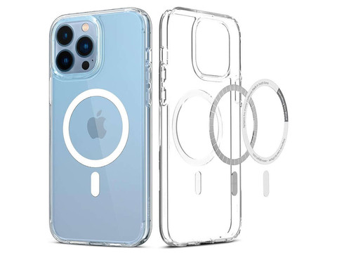 Spigen Ultra Hybrid Mag case for Apple iPhone 13 Pro Max White Glass