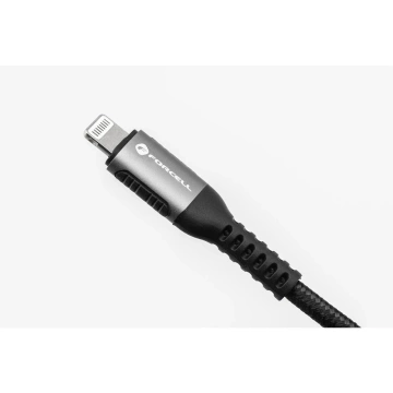 USB-A-auf-Lightning-Kabel 12 W 2 m Nylon Forcell Aluminium Weiß