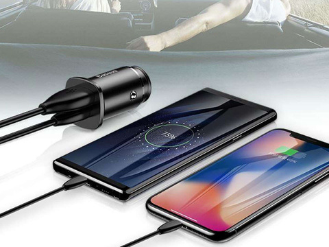 Baseus Square PPS QC 4.0 / PD 3.0 5A 30W nabíjačka do auta čierna