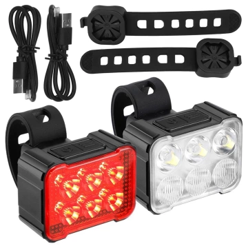 Alogy SafeRide™ LED Bike Light Waterproof Flashlight Front and Rear Light 2 Pack