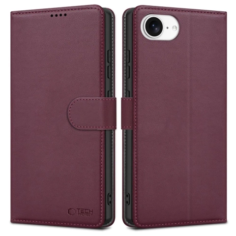 Pouzdro na iPhone 16e Tech-Protect Wallet Mulberry