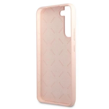 Guess GUHCS22MLSLMGPP S22  S906 różowy/pink hardcase Silicone Script Metal Logo