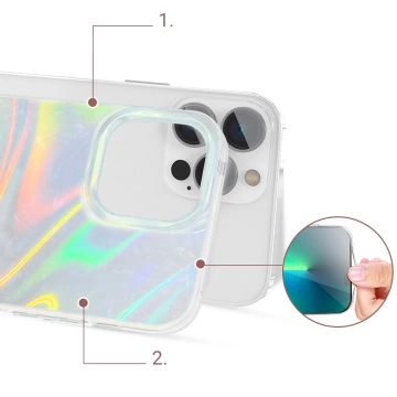 Kingxbar Shell Series Luxury Elegant Case для iPhone 13 Pro Pearl Blue