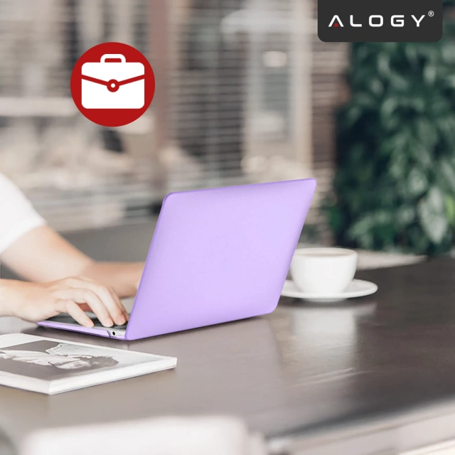 Etui do Apple Macbook Air 13.6 2022-2025 (M2/M3/M4) – elastyczna, matowa obudowa ochronna, lekka i odporna – Alogy AirGuard™ Fioletowy