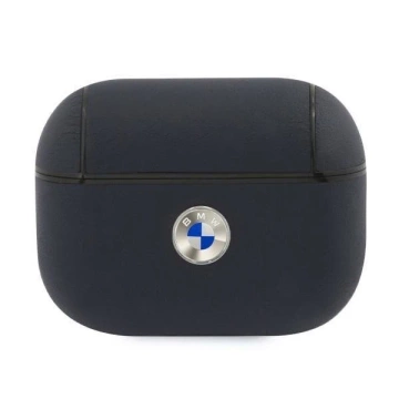 BMW Earphone Protective Case for AirPods Pro cover navy blue/navy Geniune Leather Silver Logo