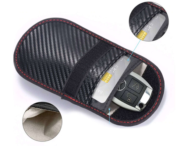 Kryt proti krádeži 2x na kľúče Alogy kryt blokujúci signál 14x9,5cm