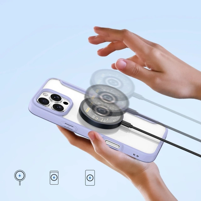 Чохол MagSafe для iPhone 16 Pro Max Dux Ducis Skin X Pro фіолетовий