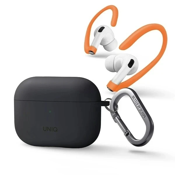 Ochranné puzdro UNIQ pre slúchadlá Nexo AirPods Pro 2 gen Silikónová sivá/uhlovo šedá