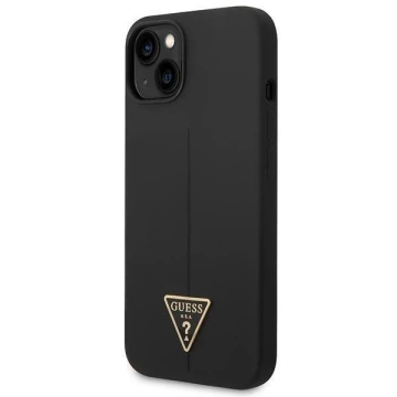 Etui Guess GUHCP14SSLTGK do Apple iPhone 14 6,1" czarny/black hardcase Silicone Triangle