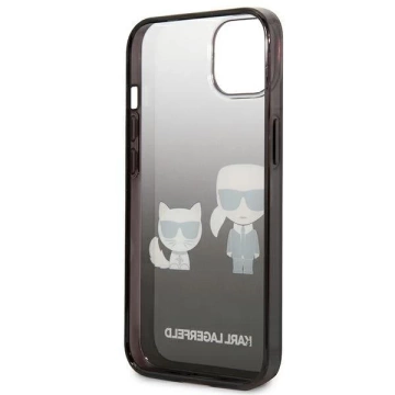 Karl Lagerfeld KLHCP13STGKCK iPhone 13 mini 5,4" pevný obal černý/černý Gradient Ikonik Karl