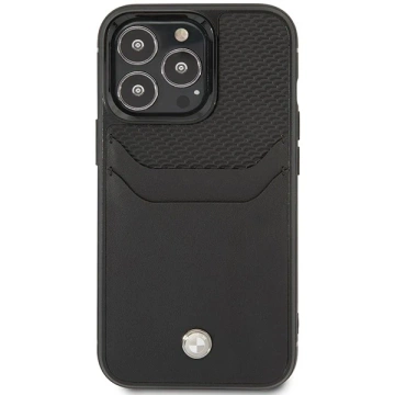 BMW BMHCP14L22RSEPK Phone Case for Apple iPhone 14 Pro 6.1" black/black Leather Card Slot