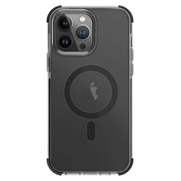 UNIQ etui Combat iPhone 14 Pro Max 6,7" Magclick Charging černé/betonové dřevěné uhlí