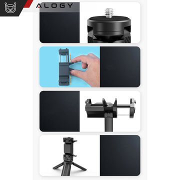 Mini Tripod Holder for Phone Camera Stand Stand Adjustable Swivel 360 Selfie Tripod for Photos Alogy Black