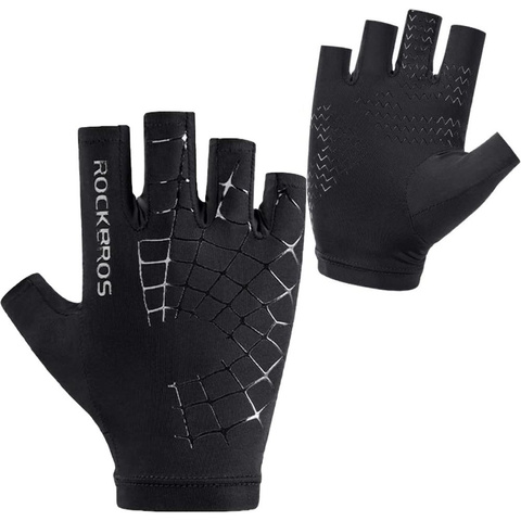 Rękawiczki rowerowe L unisex RockBros rękawice na rower bez palców oddychające