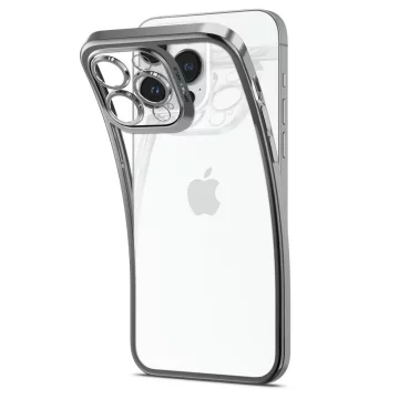 Puzdro so Spigen Optik Crystal pre Apple iPhone 14 Pro Chrome Grey