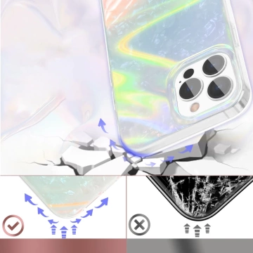 Kingxbar Shell Series Luxury Elegant Case für iPhone 13 Pro Pearl Blue