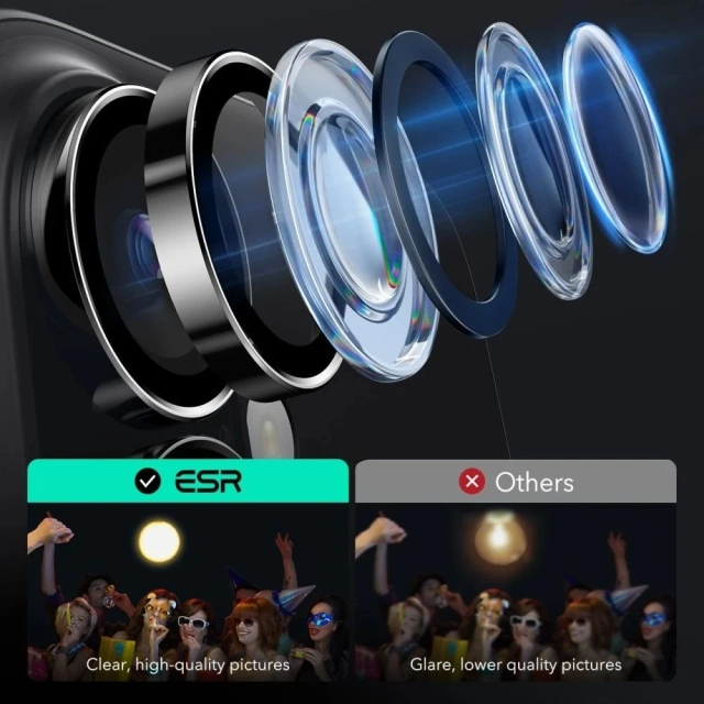 ESR ARMORITE CAMERA PROTECTOR IPHONE 16 / 16 PLUS ČERNÝ KRYT NA FOTOAPARÁT