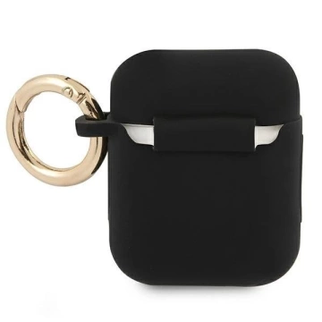Guess GUA2SSSK AirPods-Abdeckung Czarny/schwarzes Silikon Vintage Script