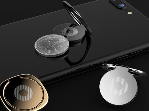 Baseus ring kovový držák na telefon Desktop Bracket černý