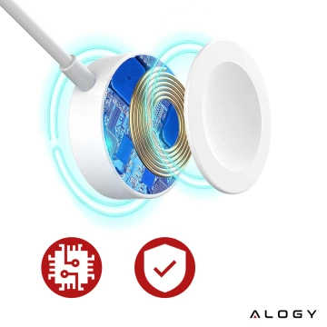 Alogy magnetický QI indukčný nabíjací kábel pre Apple Watch USB-C typ C 100cm 1M biely