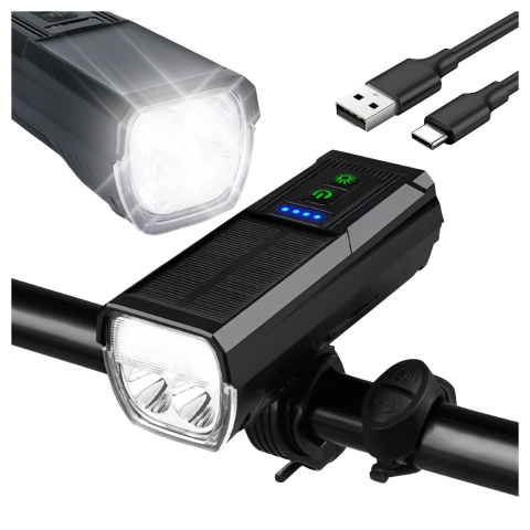 Bicycle Light Front LED Front Light Bicycle Lighting Waterproof IPX5 Alogy P12 Bike Light Black