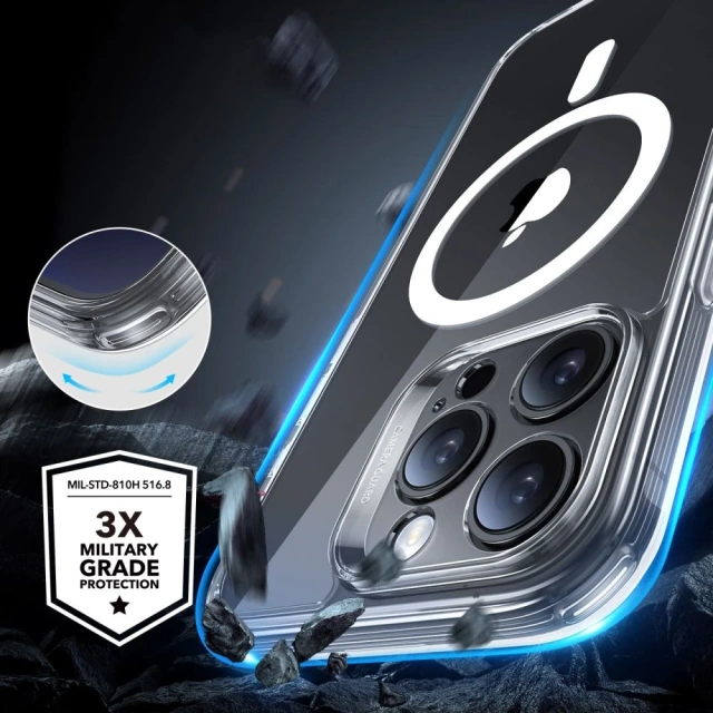 Etui ESR Classic Pro Set MagSafe iPhone 16 Pro Max Przezroczysty