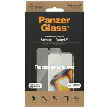 Tempered Glass for Samsung Galaxy S23 PanzerGlass Ultra-Wide Fit EasyAligner
