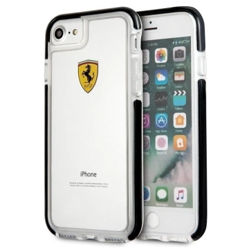 Etui na telefon Ferrari Hardcase iPhone 7/8 SE 2020 / SE 2022 Протиударний прозорий чорний