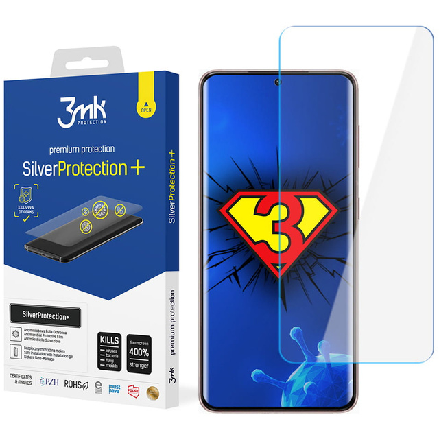 Celoobrazovková antivirová fólie Silver Protection 3mk 7H pro Samsung Galaxy S21 FE