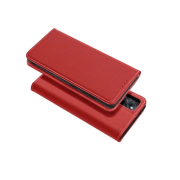 Kožené pouzdro SMART PRO s klopou a pouzdrem pro iPhone 15, vínové
